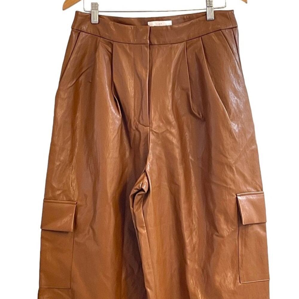 Anthropologie TwentySixHundred Faux Leather Utility Cargo Pants Size 12 NEW - Picture 3 of 11